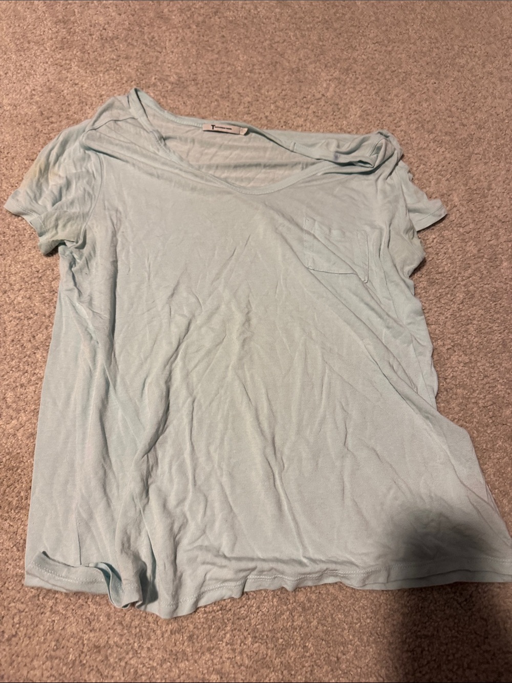 Alexander Wang Pale Blue Short Sleeve Pocket Tee